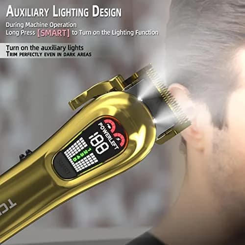 TCMKY Hair Clipper for Men Rechargeable & Corded | Powerful Steel Blade, LED Display, Low Noise (70-120 chars) thumbnail 2