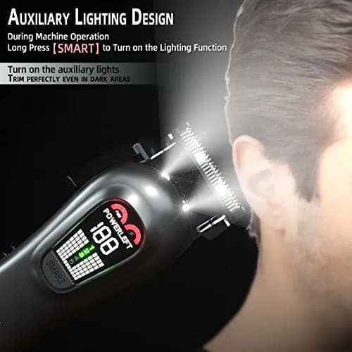 TCMKY Hair Clippers for Men Rechargeable Cordless & Corded | Powerful Alloy Steel Blade, LED Display, Light & Quiet Operation thumbnail 3