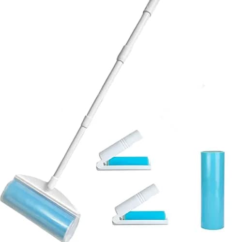 CALMTEE Reusable Lint Roller with Extendable Handle & 4-Piece Value Set | 8-Inch Jumbo, 1 Refill, 2 Mini Washable Pet Hair Remover thumbnail 1