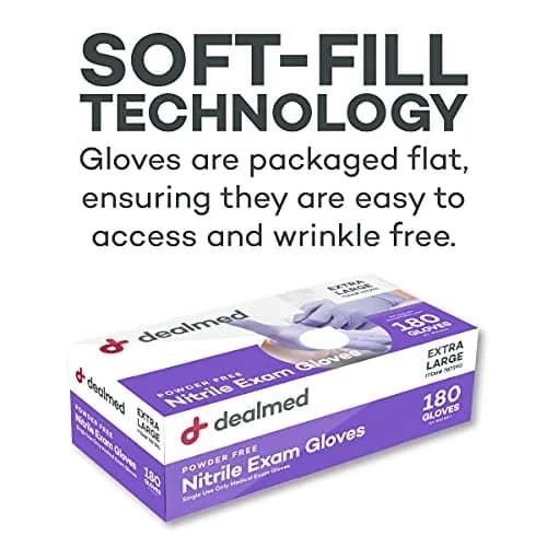 Dealmed Nitrile Exam Gloves X-Large Purple | Bulk Pack of 840 Boxes thumbnail 7