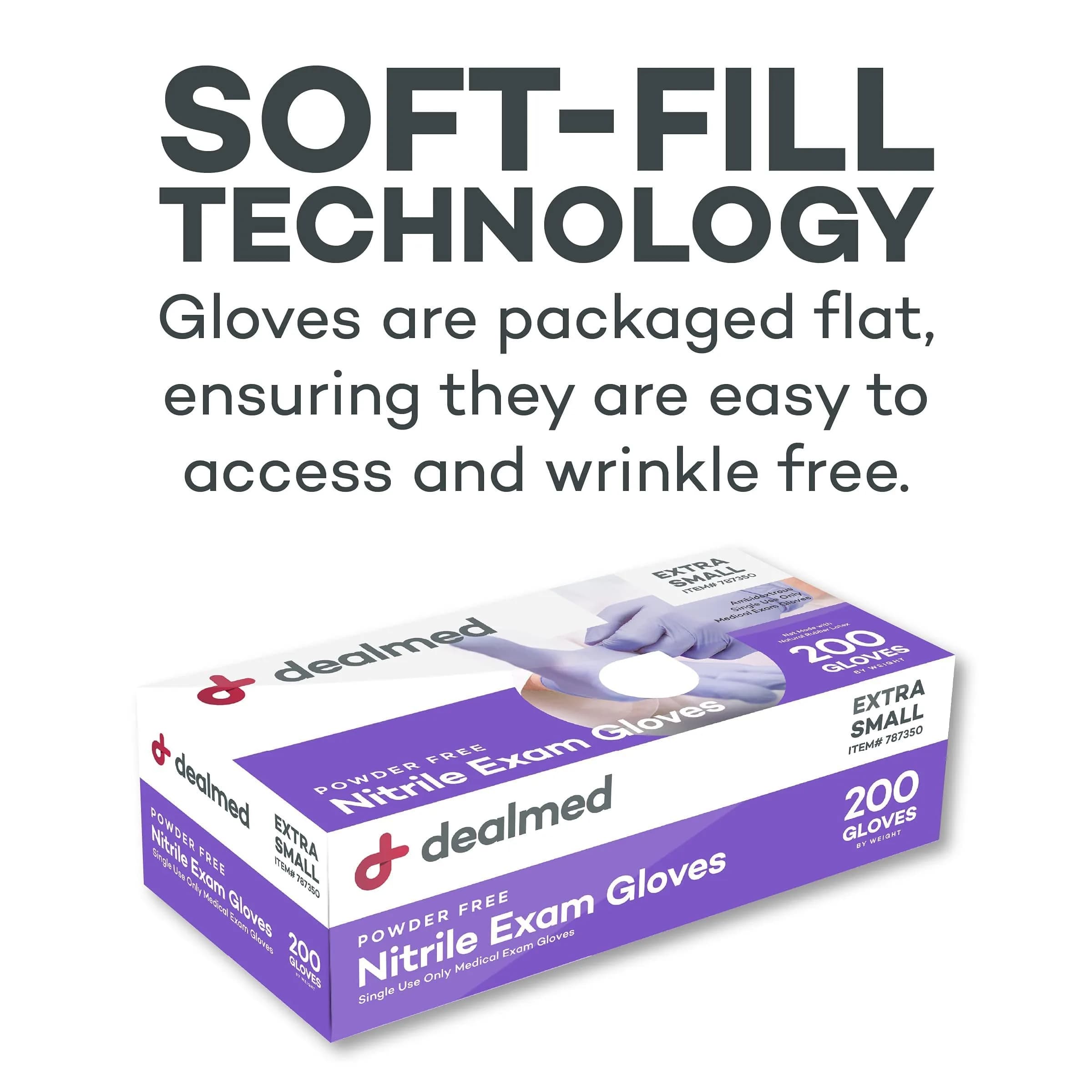 Dealmed X-Large Purple Nitrile Gloves (180 Count Per Box, 84 Cases) | Professional Healthcare Grade - view 6