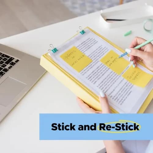 Post-it Super Sticky Notes 3 x 3 in Canary Yellow 5 Pads | 2X Sticking Power thumbnail 7