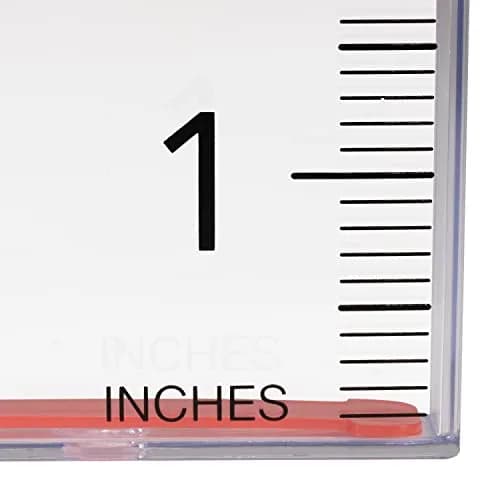 AcuRite Waterfall Rain Gauge with 5-inch Capacity | Clear Acrylic with Floating Red Marker thumbnail 4