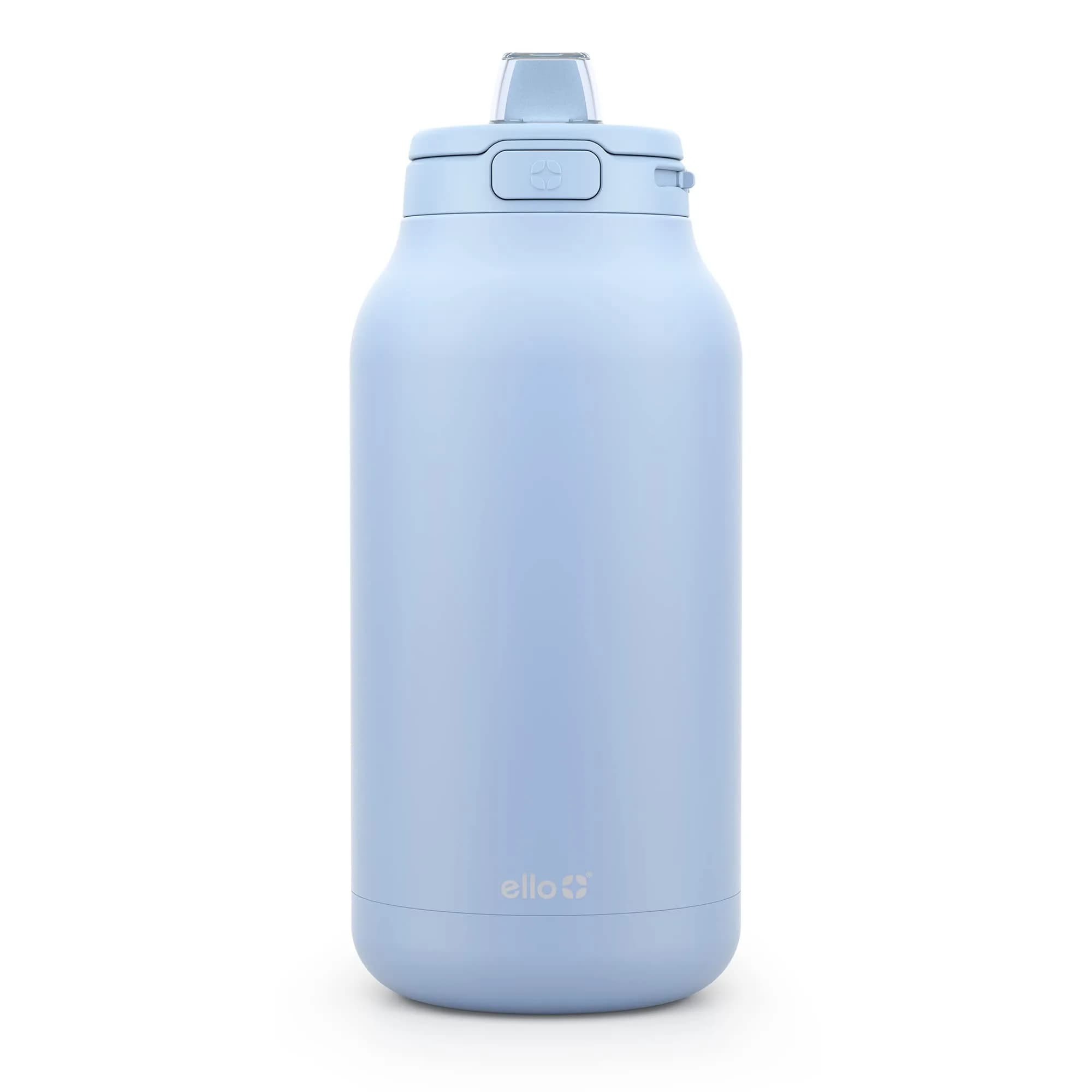 Ello Hydra 64oz Half Gallon Vacuum Insulated Stainless Steel Jug, Blue | Leakproof, Cold 40+ Hours, Easy Clean