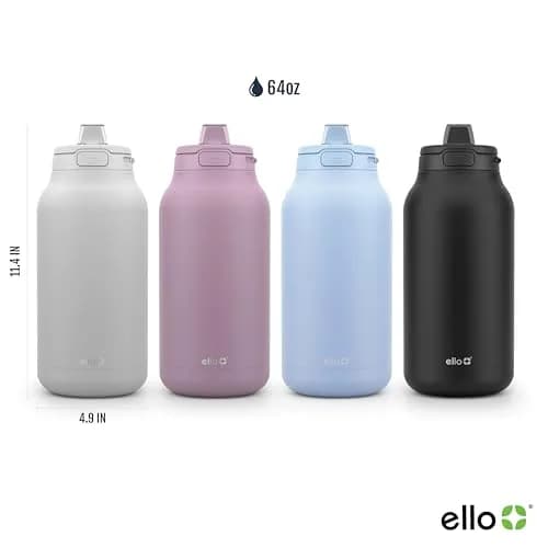 Ello Hydra 64oz Half Gallon Vacuum Insulated Stainless Steel Jug, Blue | Leakproof, Cold 40+ Hours, Easy Clean thumbnail 4