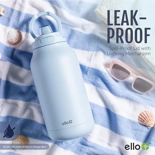 Ello Hydra 64oz Half Gallon Vacuum Insulated Stainless Steel Jug, Blue | Leakproof, Cold 40+ Hours, Easy Clean thumbnail 6