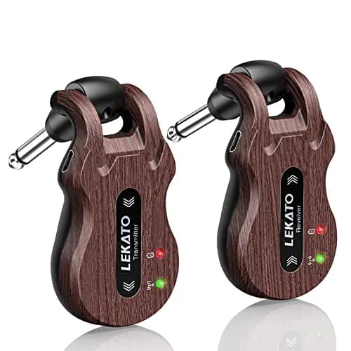 LEKATO 5.8GHz Wireless Guitar System Transmitter and Receiver | 24-Bit Audio, 220° Rotatable Plug, 5-Hour Battery thumbnail 6