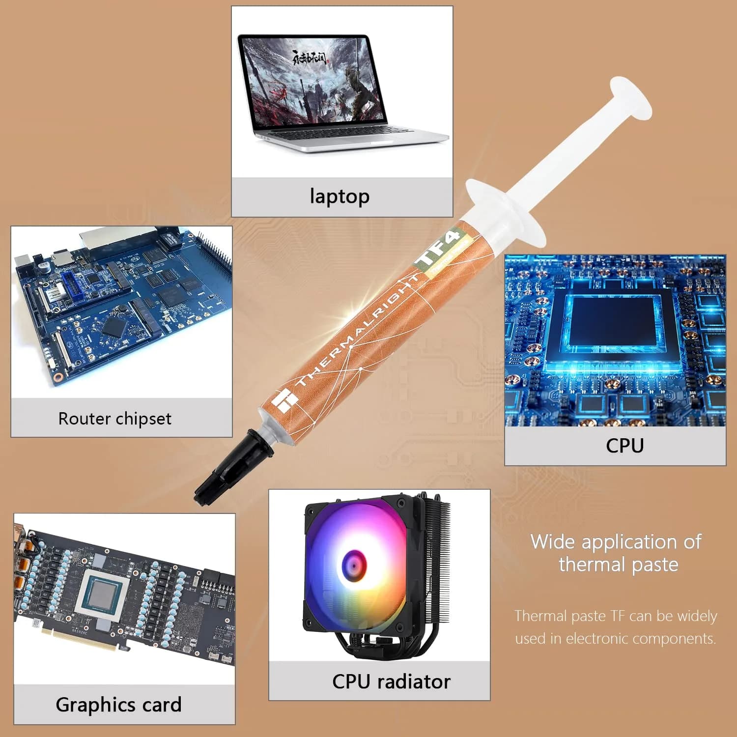 Thermalright TF4 4g Thermal Paste | 9.5W/mK High Conductivity Cooling for CPU/GPU - view 4