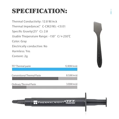 Thermalright TF7 2g Thermal Compound Paste | 12.8W/m.k High Conductivity for CPU, GPU, SSD thumbnail 5