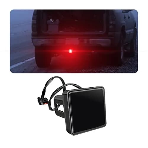 AICEL 15 LED Red Lens Brake Light Trailer Hitch Cover | Super Bright 2" Universal Fit thumbnail 1