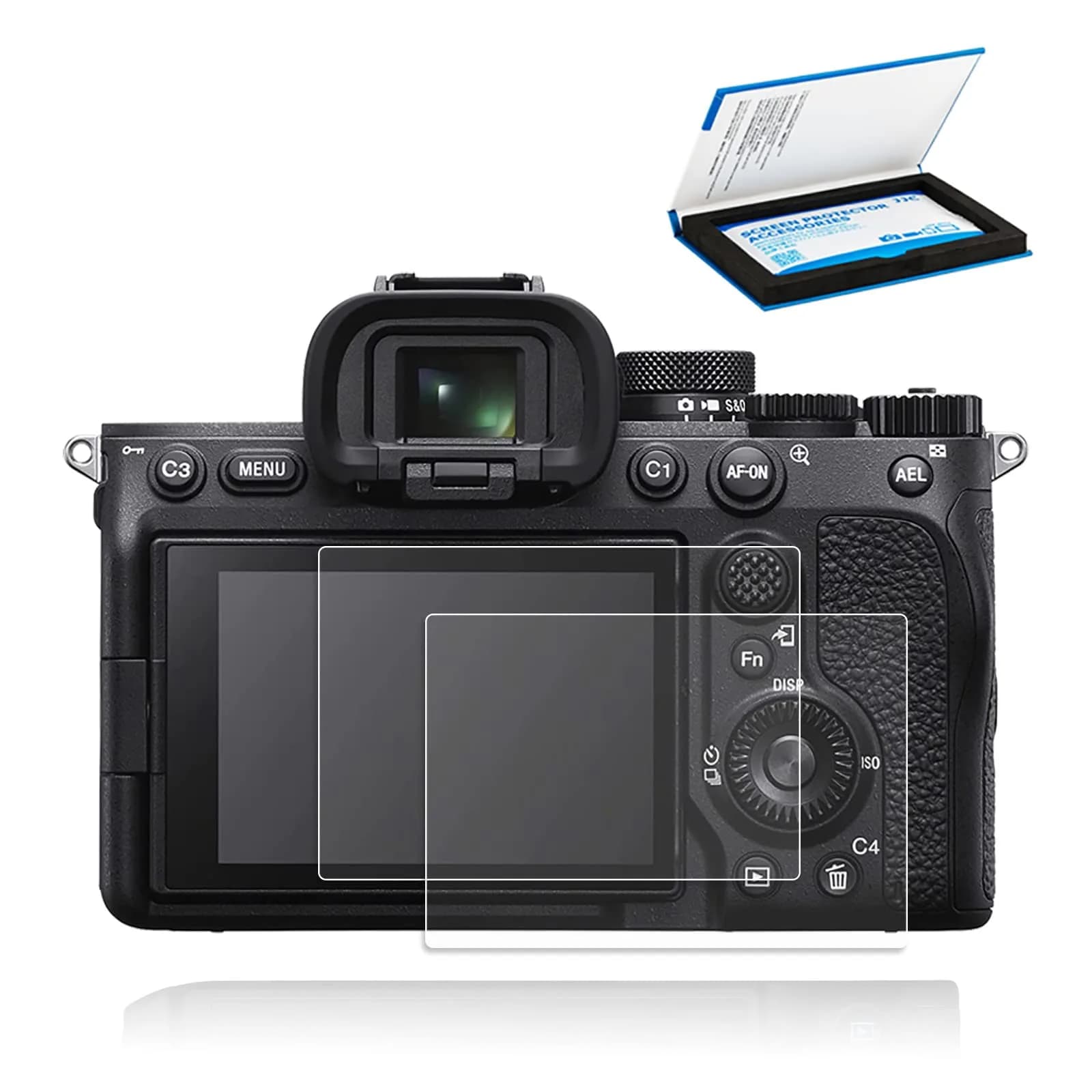 JJC Tempered Glass Screen Protector for Sony A7CR A7CII A6700 A7 IV ZV-E1 Cameras | 2-Pack, 9H Hardness, 2.5D Edges — for Son.A7R V