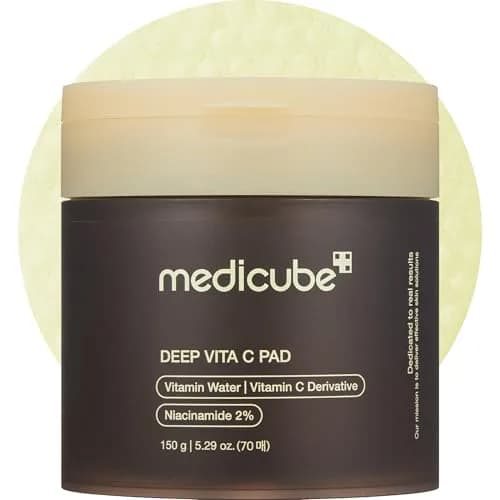 medicube Deep Vita C Toner Pads 70 Count (2.27 kg) | Vitamin Water for Uneven Skin Tone — Deep Vita C Pads