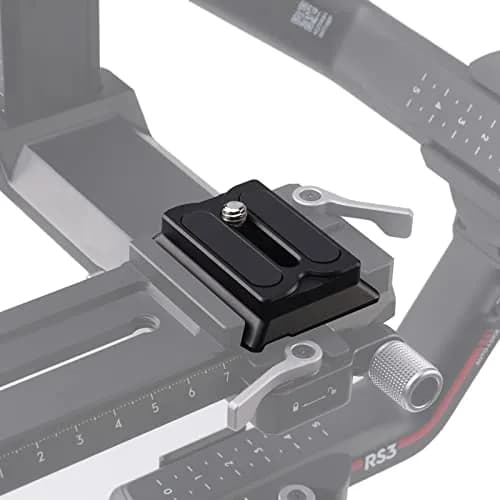 FocusFoto Upper Quick Release Baseplate QR Plate for DJI Ronin RS2/RSC2/RS3/RS4 Pro Gimbal Stabilizer, Arca-Swiss Standard (49x38x12mm) thumbnail 4