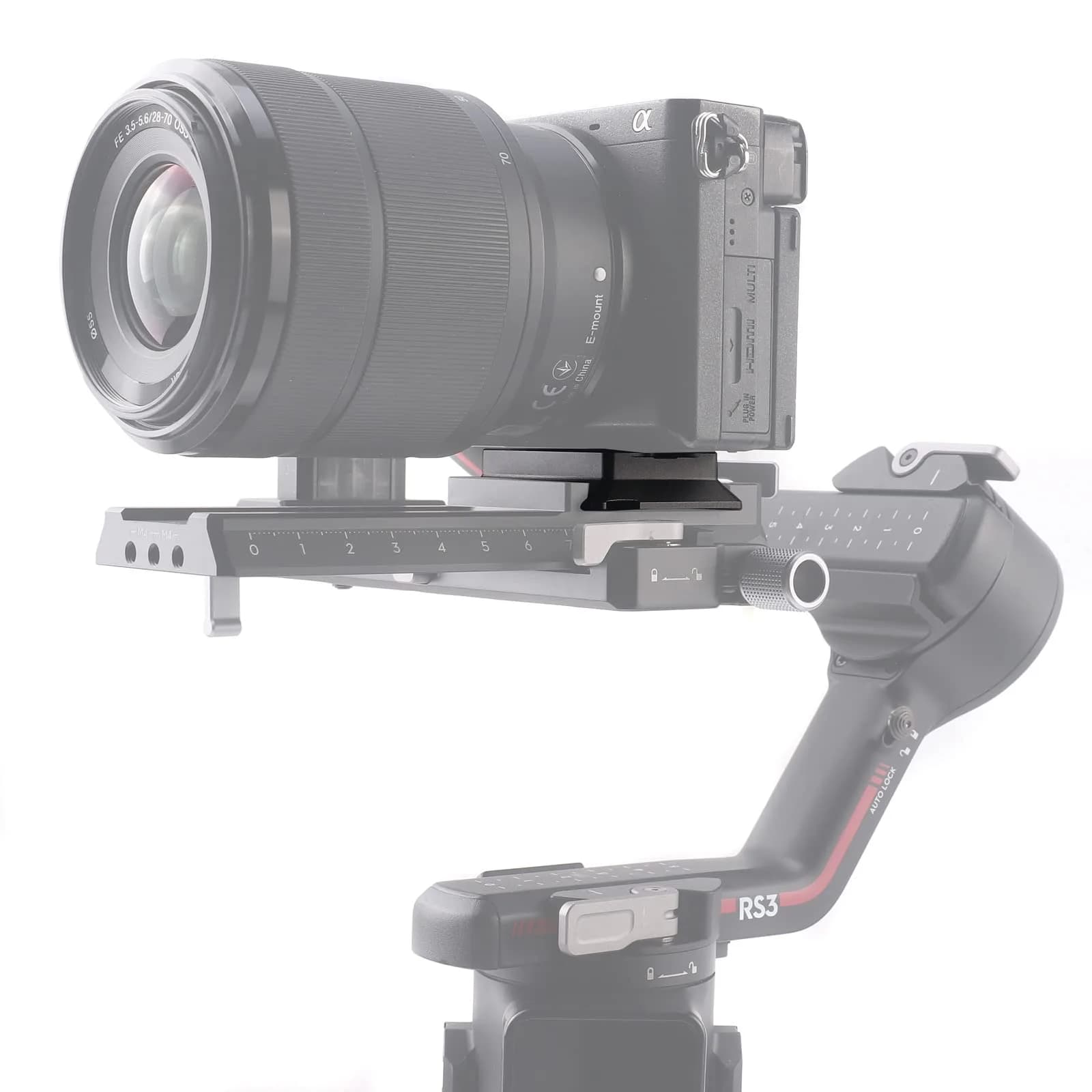 FocusFoto Upper Quick Release Baseplate QR Plate for DJI Ronin RS2/RSC2/RS3/RS4 Pro Gimbal Stabilizer, Arca-Swiss Standard (49x38x12mm) - view 7