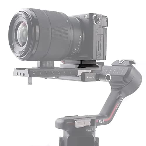 FocusFoto Upper Quick Release Baseplate QR Plate for DJI Ronin RS2/RSC2/RS3/RS4 Pro Gimbal Stabilizer, Arca-Swiss Standard (49x38x12mm) thumbnail 7