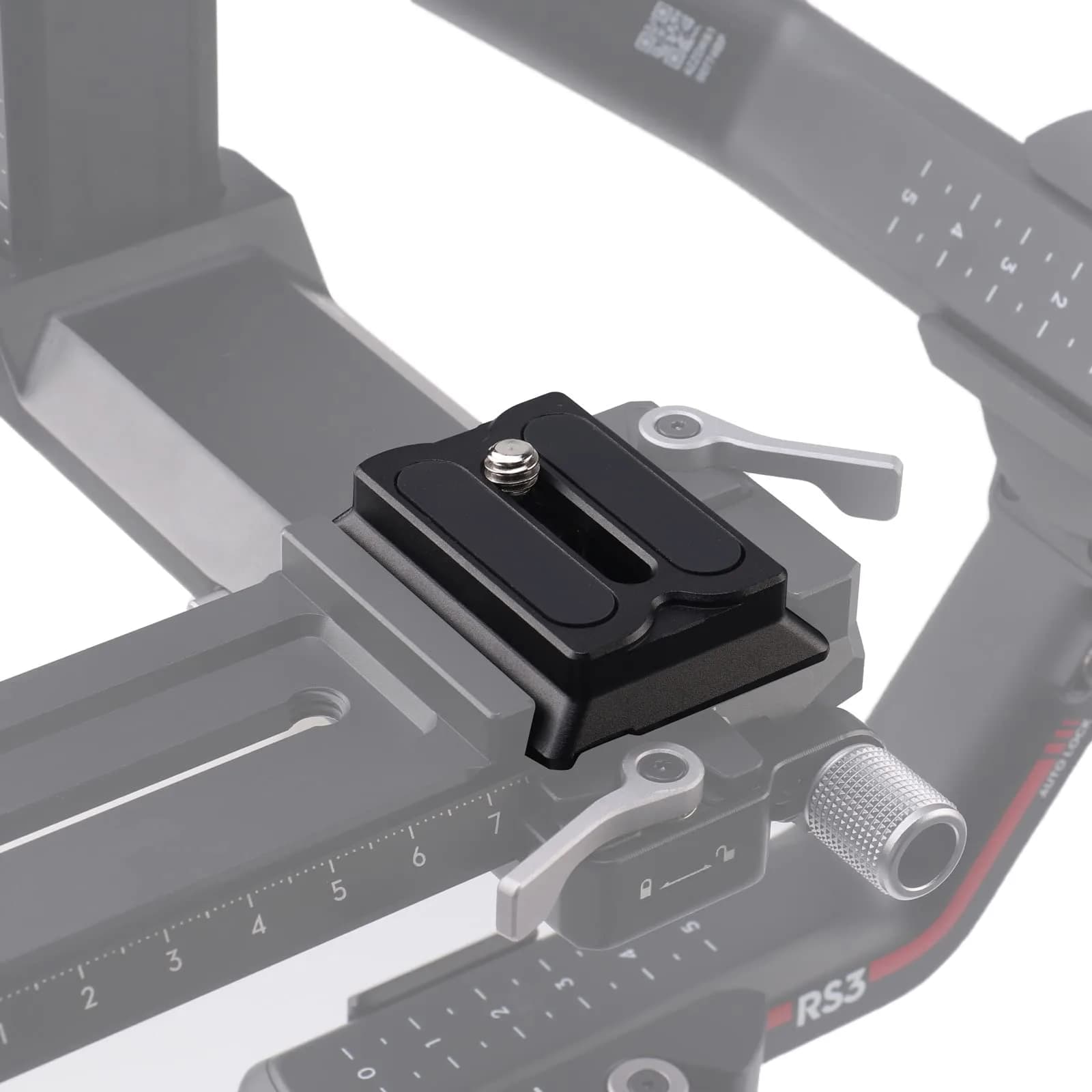 FocusFoto Upper Quick Release Baseplate QR Plate for DJI Ronin RS2/RSC2/RS3/RS4 Pro Gimbal Stabilizer, Arca-Swiss Standard (49x38x12mm) - view 4