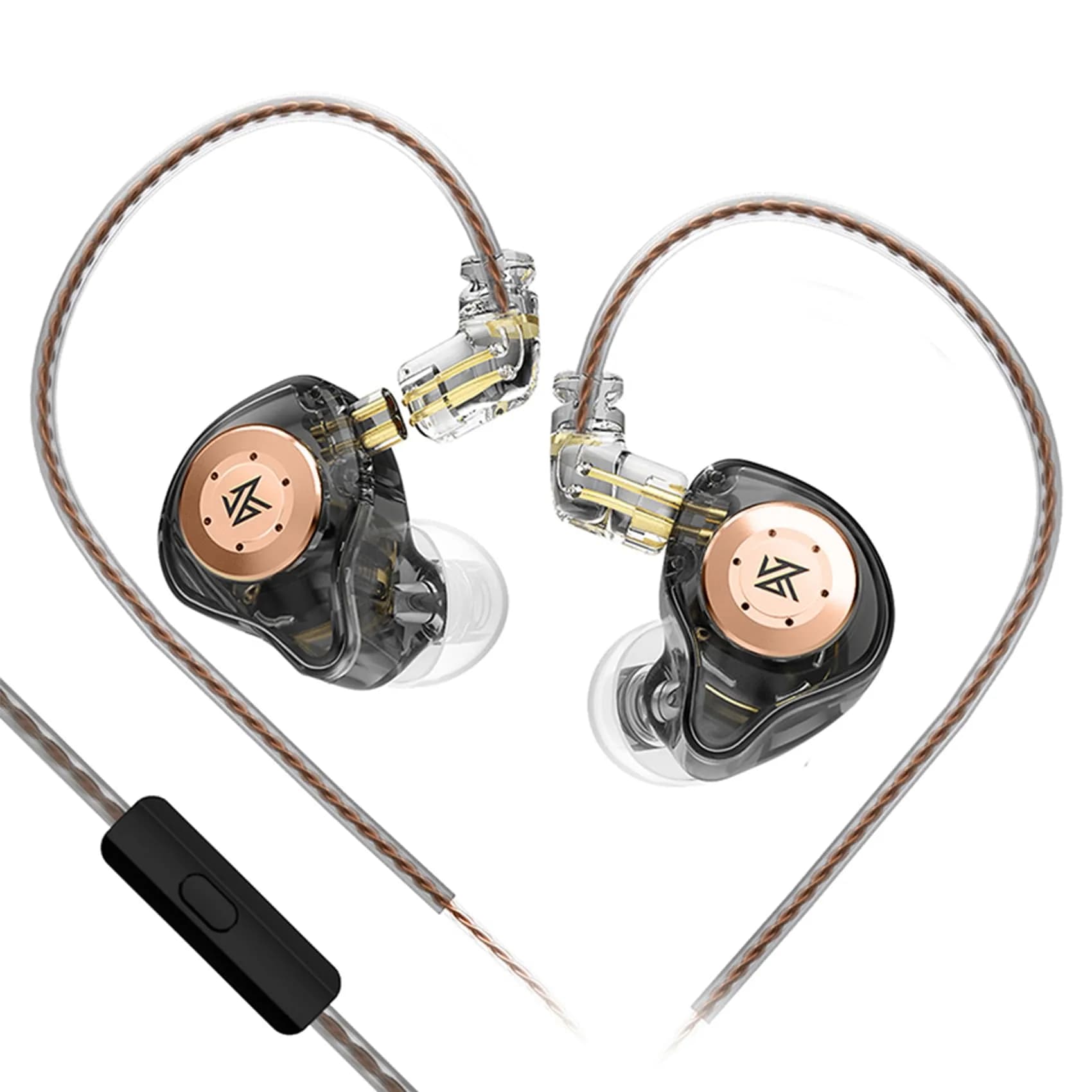 KZ EDX Pro Wired In-Ear Monitor Headphones with 10mm Dual Dynamic Drivers, 1.25m Cable, 24 Ohm Impedance | HiFi Stereo Sound for Gaming & Musicians — Black