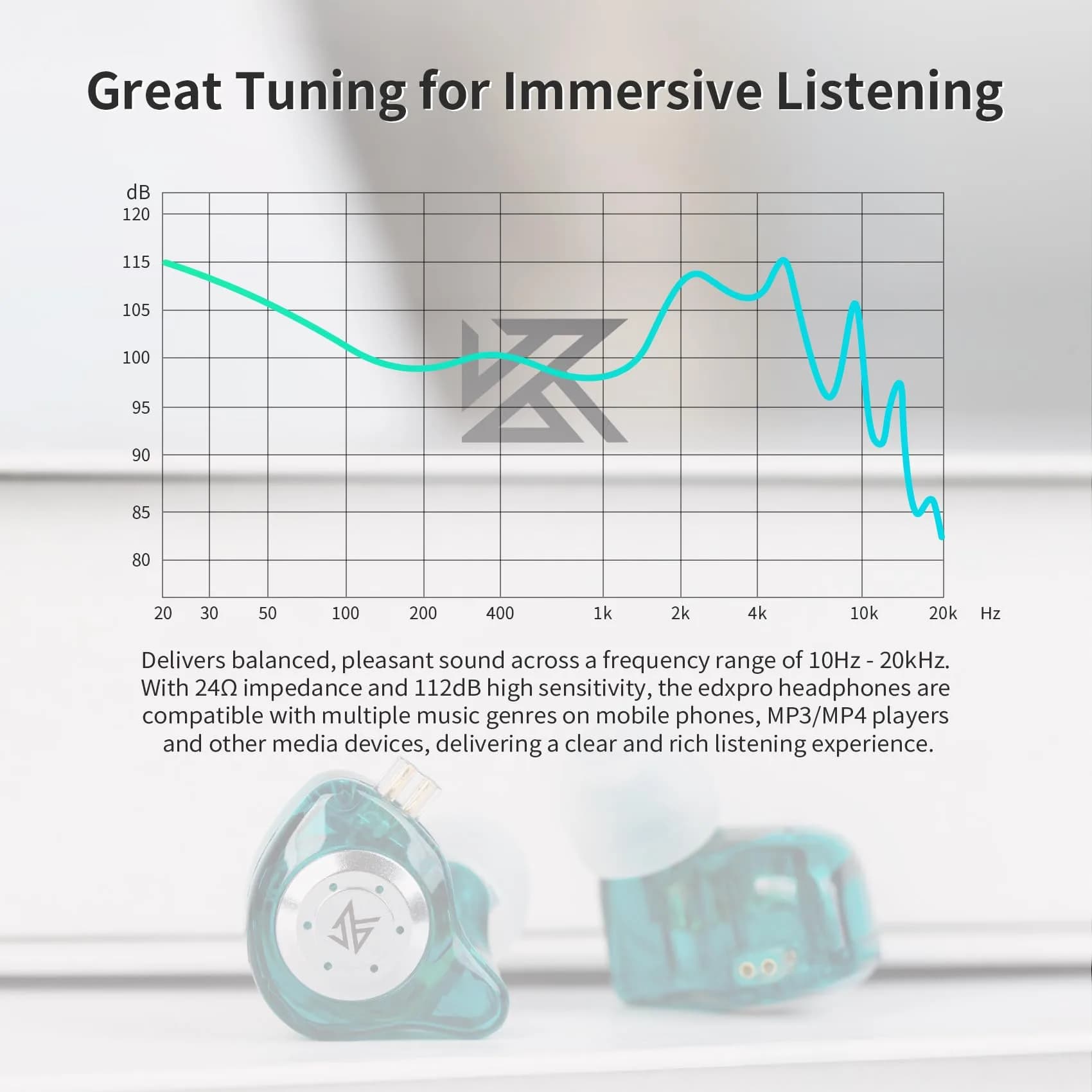 KZ EDX Pro in Ear Monitor Headphones KZ IEM Earphones Dual DD HiFi Stereo Sound Stage Earphones Wired Noise Cancelling Gaming Earbuds for Musicians Singer Audiophiles thumbnail 7