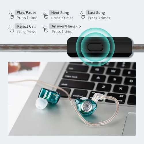 keephifi KZ EDX Pro in Ear Monitor Headphones 10mm Dual DD | HiFi Stereo Sound thumbnail 8