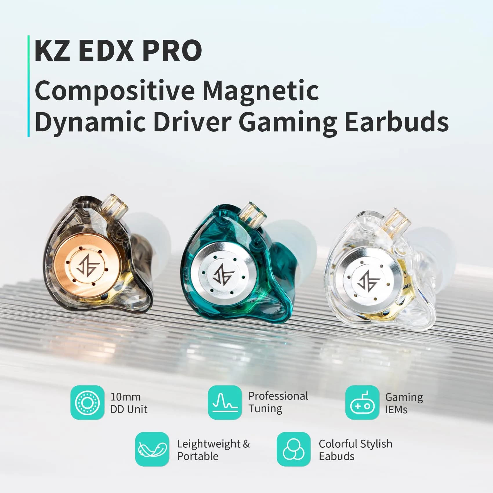KZ EDX Pro in Ear Monitor Headphones KZ IEM Earphones Dual DD HiFi Stereo Sound Stage Earphones Wired Noise Cancelling Gaming Earbuds for Musicians Singer Audiophiles thumbnail 4