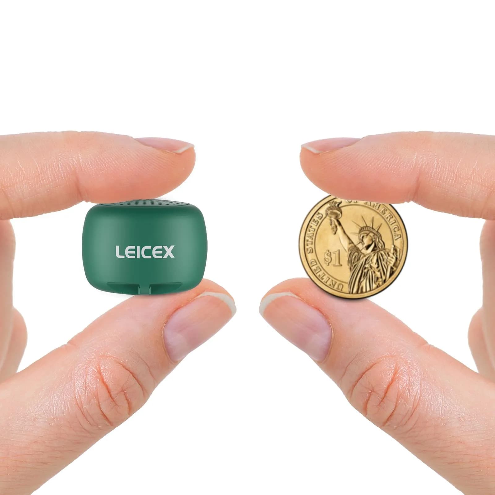 LEICEX Mini Pillow Bluetooth Speaker Green | Ultra-Portable Wireless Sound — Tiny-Green