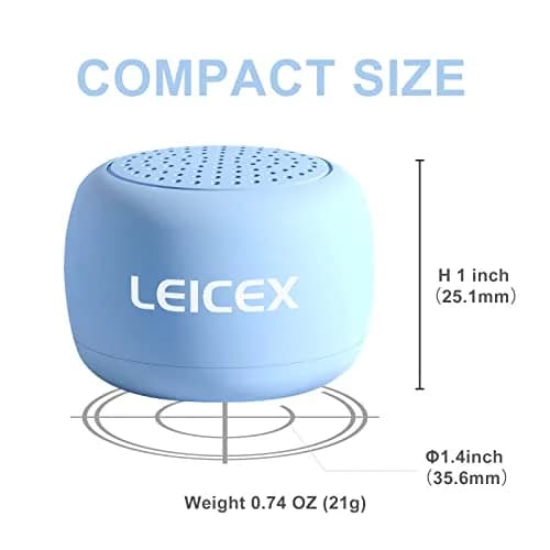 LEICEX Tiny Travel Bluetooth Speaker | Ultra-Portable Mini Speaker with Lanyard & USB-C, 4-Hour Playtime thumbnail 7