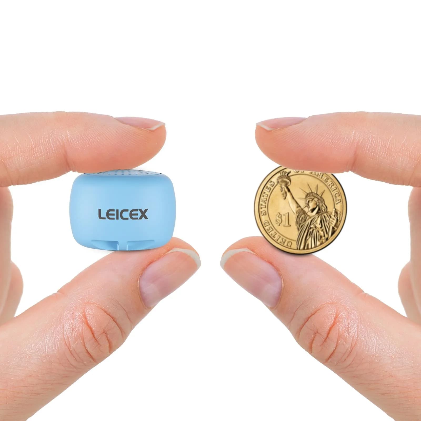 LEICEX Tiny Travel Bluetooth Speaker | Ultra-Portable Mini Speaker with Lanyard & USB-C, 4-Hour Playtime - main product image