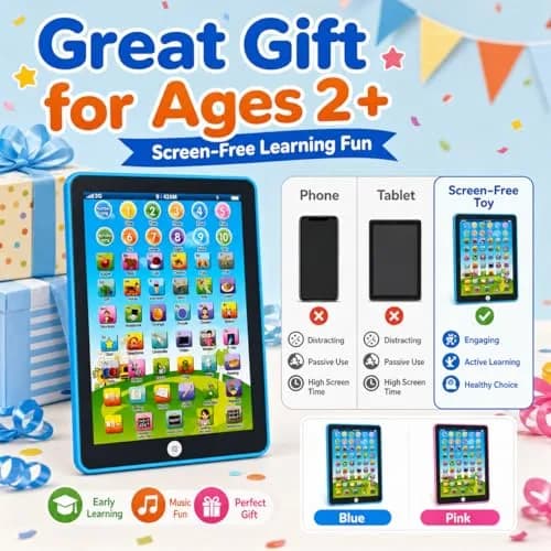 STOULKD Toddler Learning Tablet for Ages 2-4 | Screen-Free ABC Numbers Words Music thumbnail 7