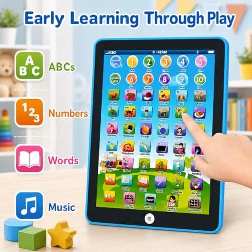 STOULKD Toddler Learning Tablet for Ages 2-4 | Screen-Free ABC Numbers Words Music thumbnail 2