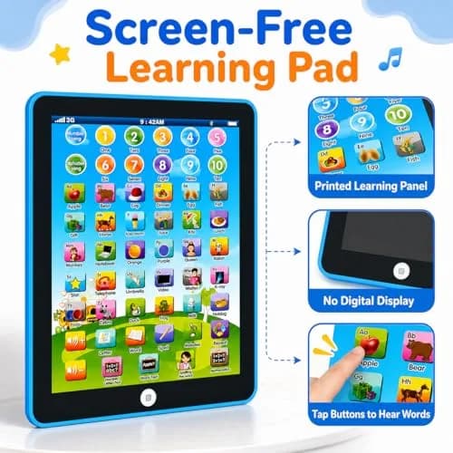 STOULKD Toddler Learning Tablet for Ages 2-4 | Screen-Free ABC Numbers Words Music thumbnail 3