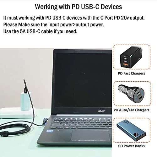 Tpenod USB C to Slim Tip Charging Cable 1.6m | Nylon Braided Travel & Office Use thumbnail 2