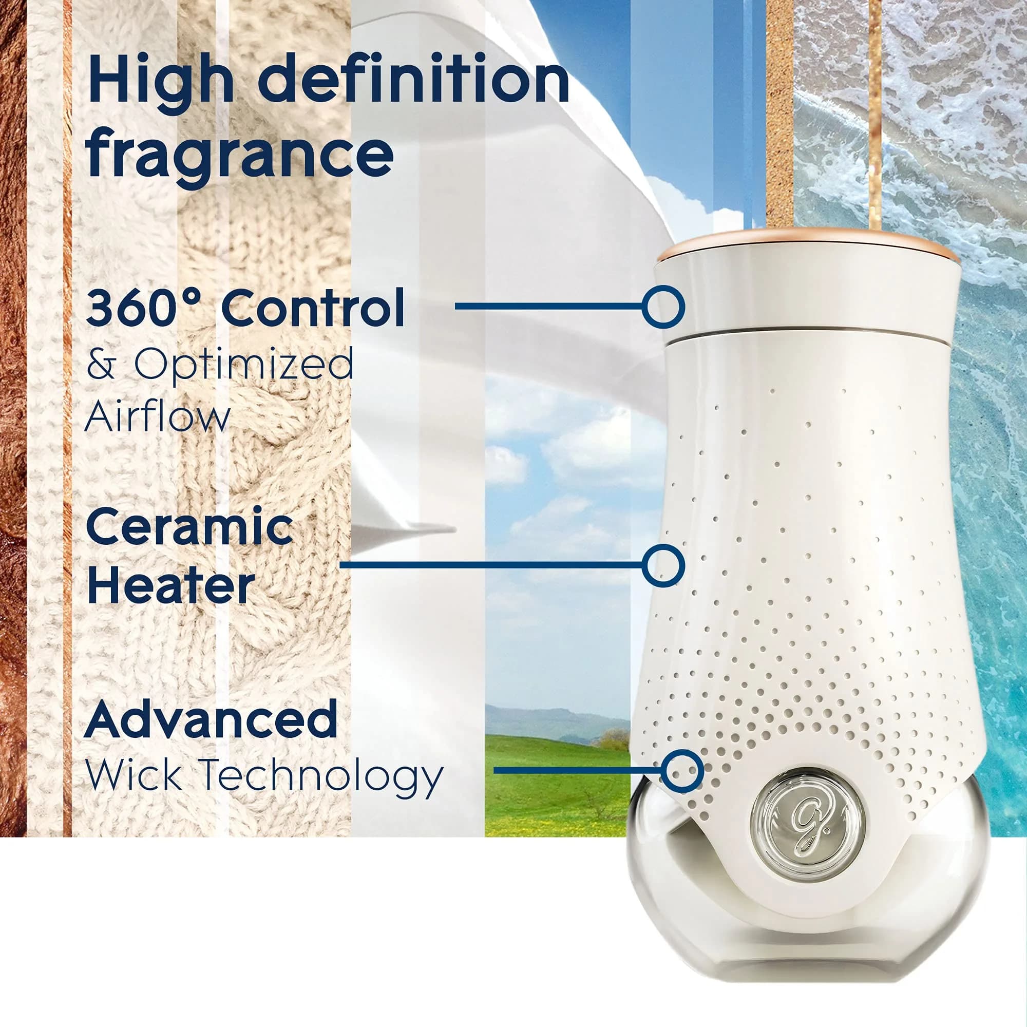 Glade PlugIns Air Freshener Warmer White (2 Count, Pack of 2) | Fragrance Infused with Essential Oils - view 4