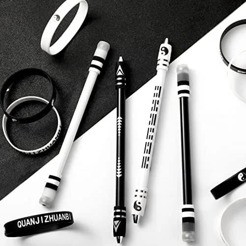 Geyee Spinning Pen with Silicone Bracelet Set | 21.5 cm (8.5 inches) Length, 4 Pens + 8 Bracelets thumbnail 4