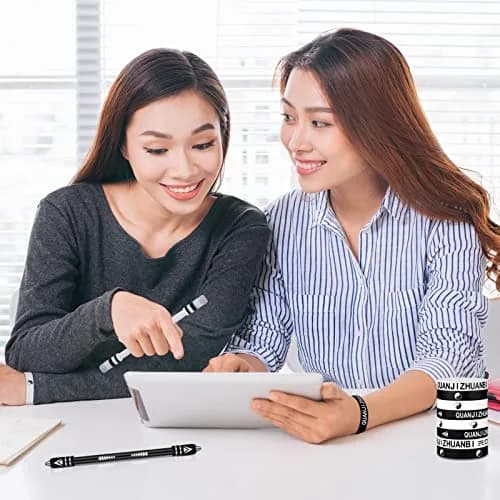 Geyee Spinning Pen with Silicone Bracelet Set | 21.5 cm (8.5 inches) Length, 4 Pens + 8 Bracelets thumbnail 7