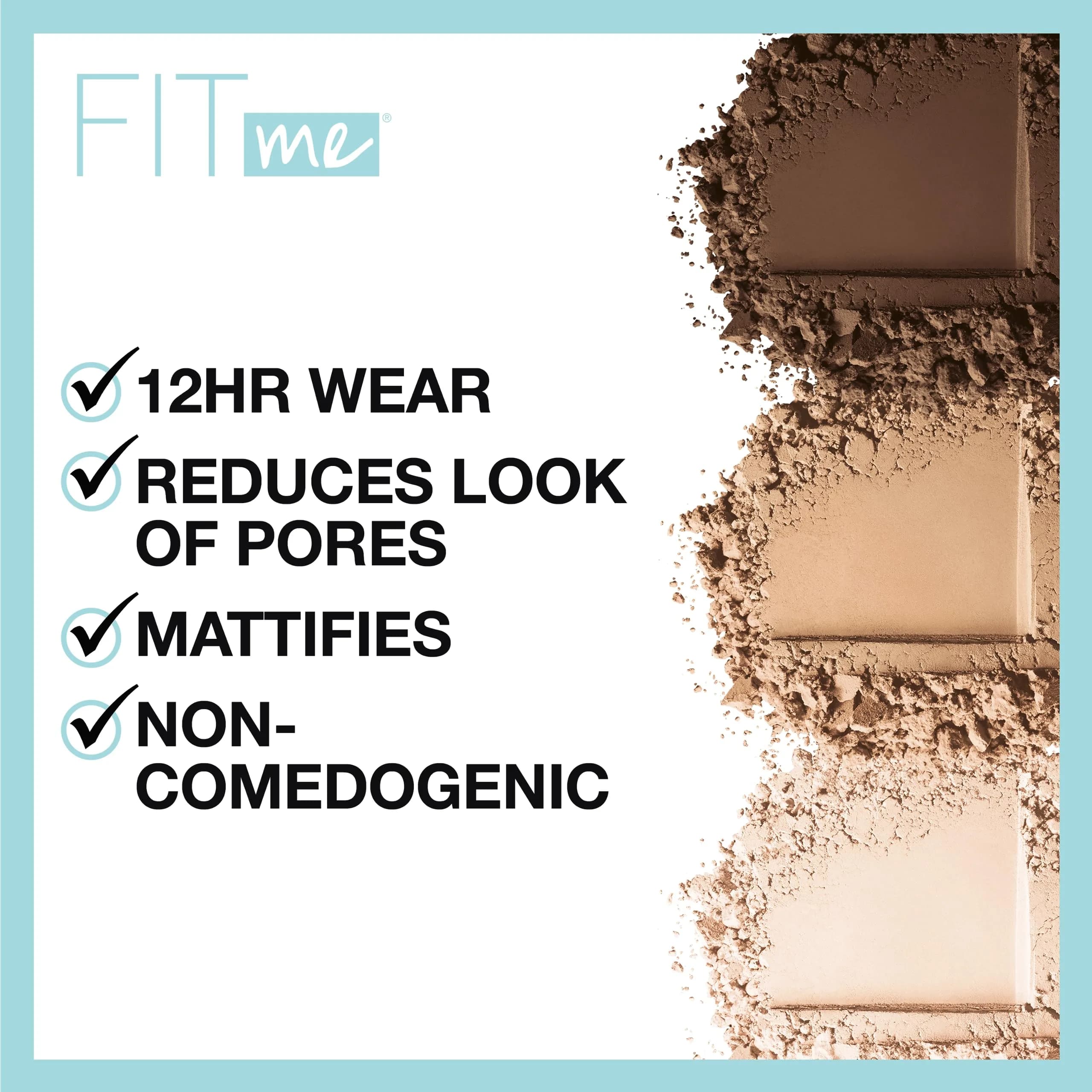 Maybelline Fit Me Matte + Poreless Pressed Face Powder Makeup 235 Pure Beige (Pack of 4) | Shine Control for Oily Skin - view 2