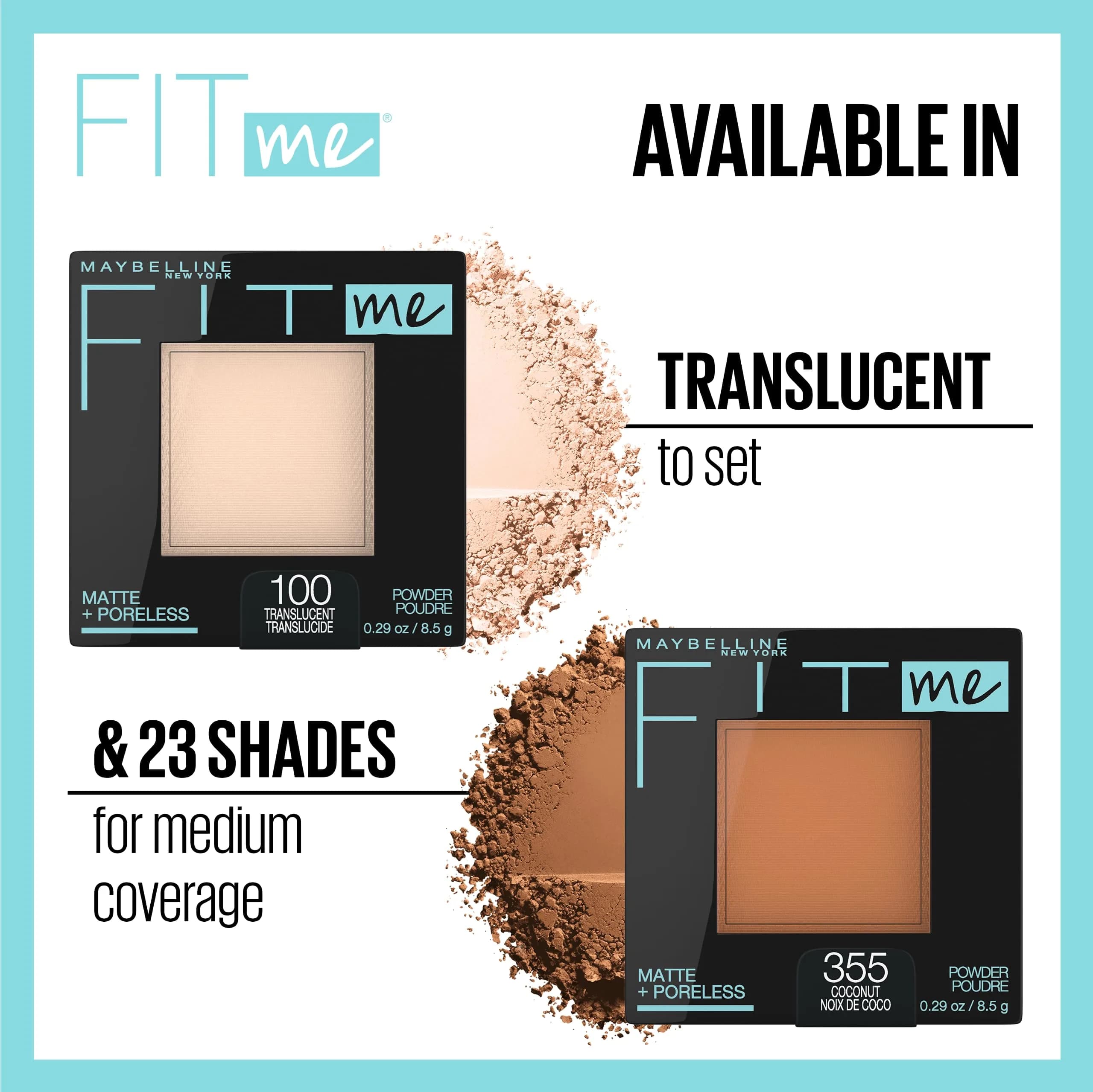 Maybelline Fit Me Matte + Poreless Pressed Face Powder Makeup 235 Pure Beige (Pack of 4) | Shine Control for Oily Skin - view 3