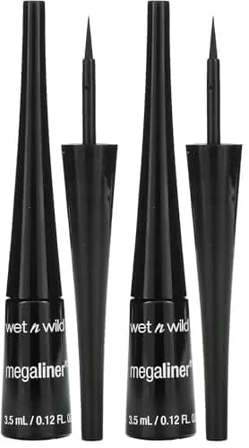 wet n wild MegaLiner Liquid Eyeliner - Black (Packaging) - Pack of 2 thumbnail 1