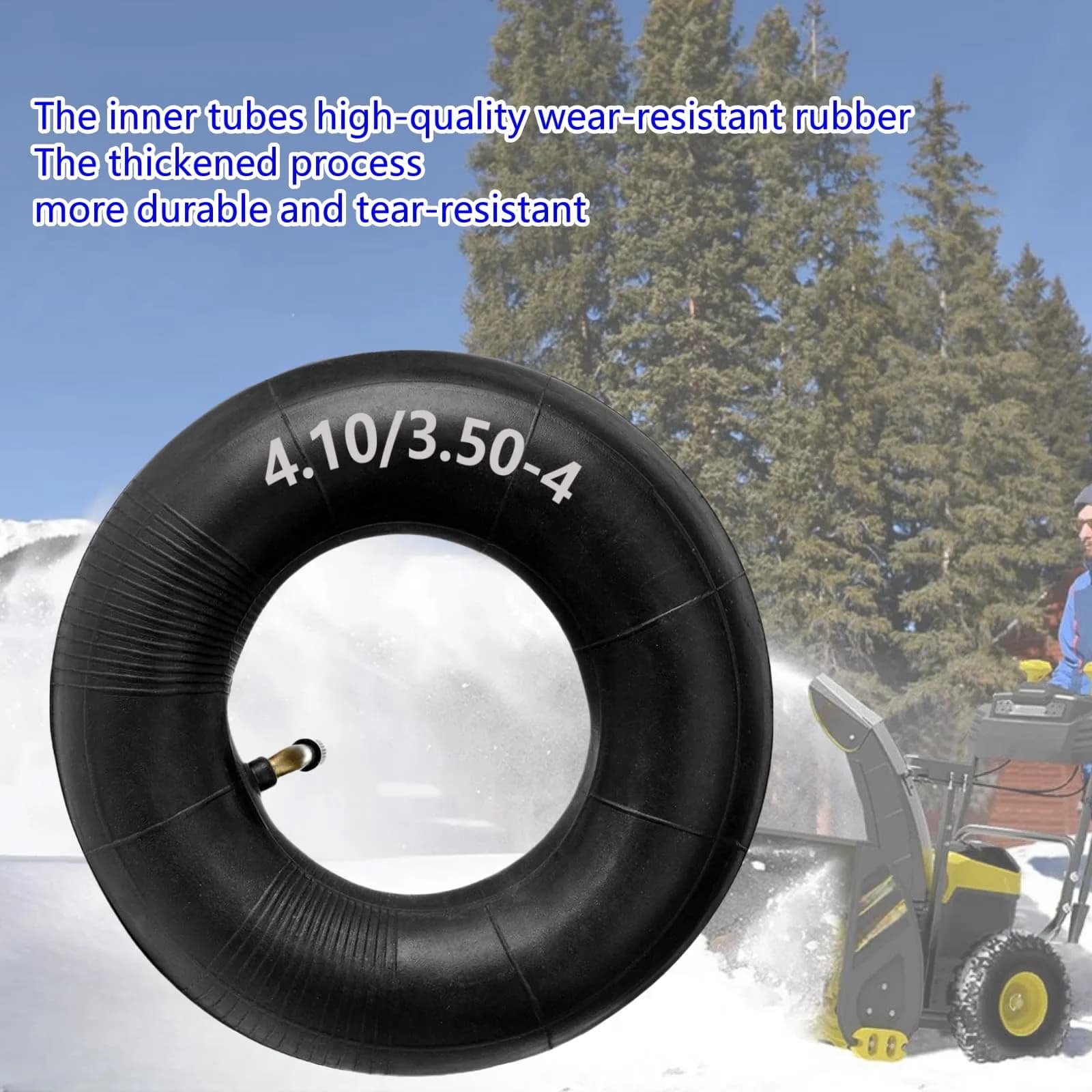 Swagnaz 4.10/3.50-4 Inner Tube 2-Pack | Heavy Duty Replacement for Wheelbarrows & Carts - view 5