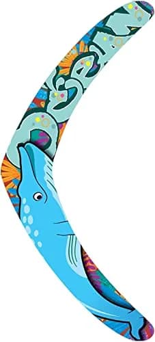 Inborntrait V-Shaped Boomerang for Kids and Adults | Blue-Dolphin Pattern, Foam Material thumbnail 1