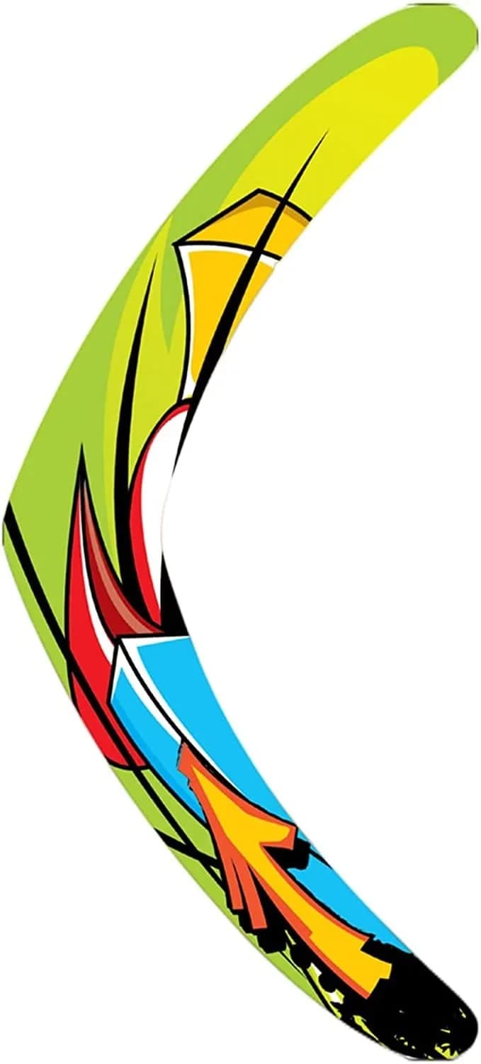 Inborntrait V-Shaped Boomerang Green | Handmade Wooden Returning Boomerang for Ages 10+ & Adults | 1 Pack - main product image