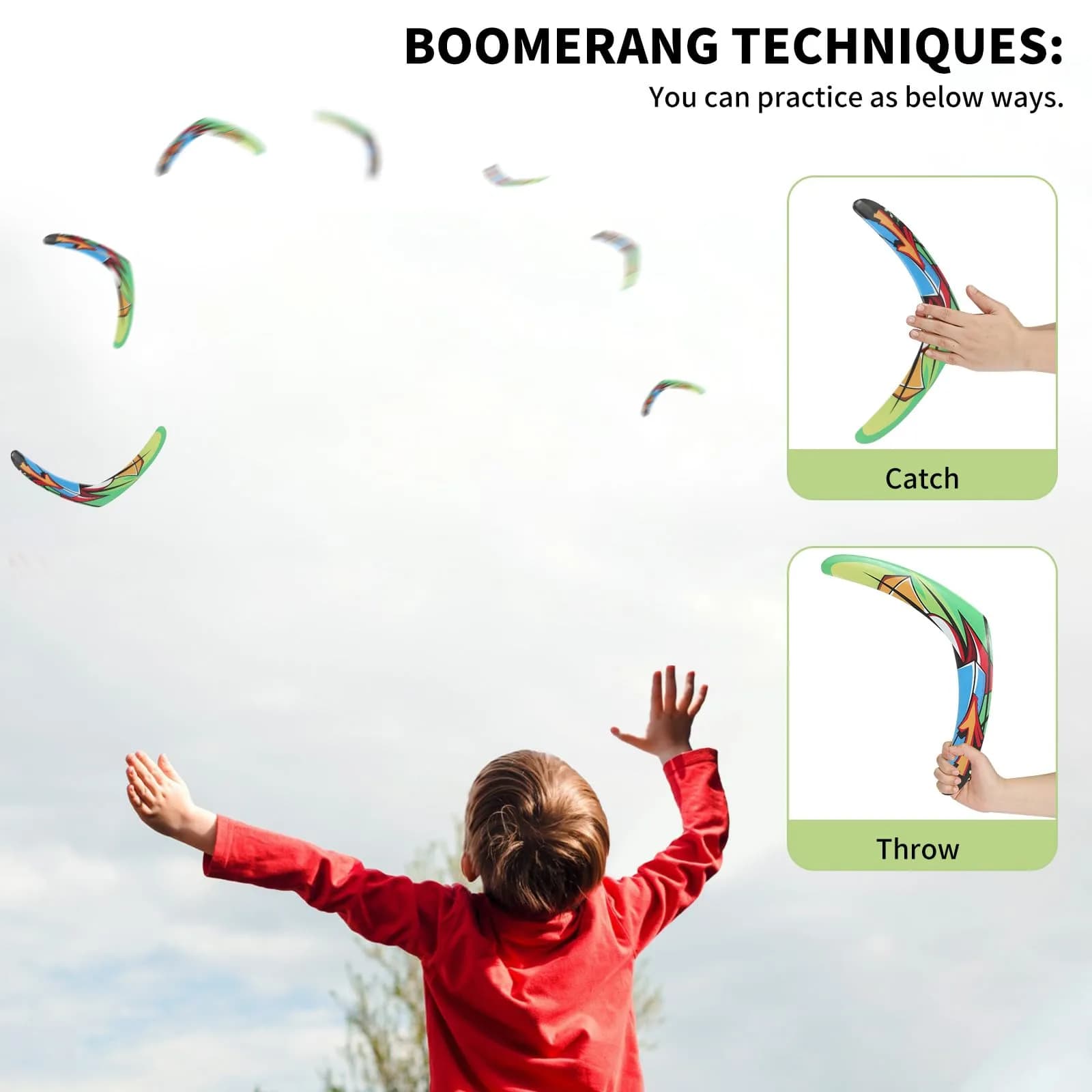 Inborntrait V-Shaped Boomerang for Kids & Adults, Soft Foam Returning Boomerang | Green-Arrow Style for Outdoor Fun - view 6