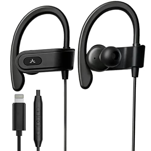 Avantree L171 Lightning Wired Earbuds with Microphone & Volume Control | Compatible with iPhone 11-14, MFi Certified, Sport & Running Headphones - main product image