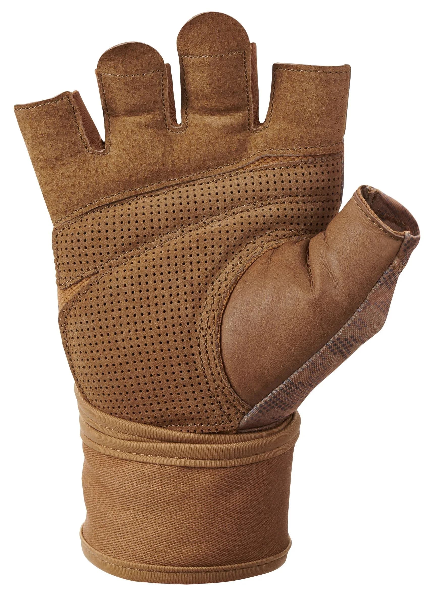 Harbinger Pro Wristwrap Gloves 2.0 Men's Tan Camo Medium | Integrated Wrist Support for Weightlifting & Gym - view 2
