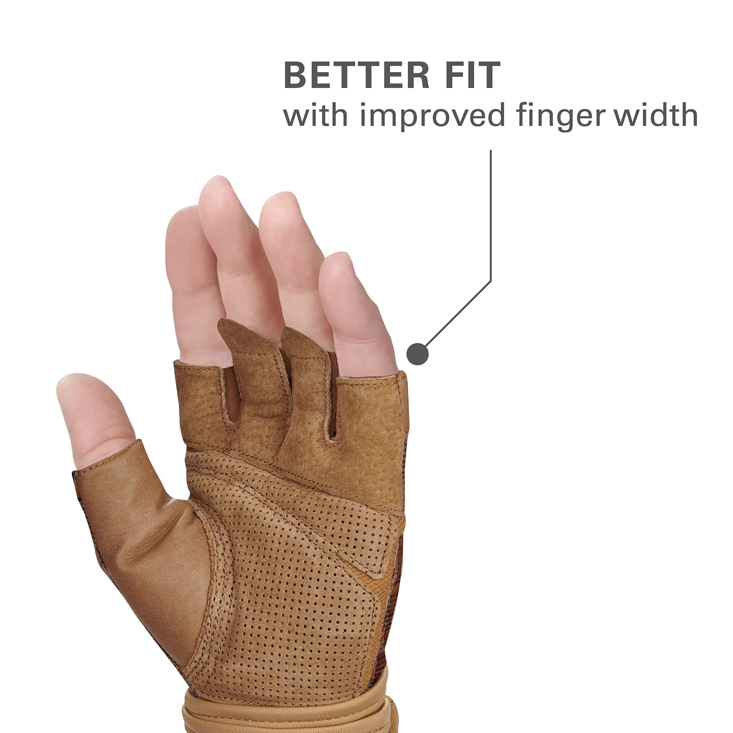 Harbinger Pro Wristwrap Gloves 2.0 Men's Tan Camo Medium | Integrated Wrist Support for Weightlifting & Gym - view 3