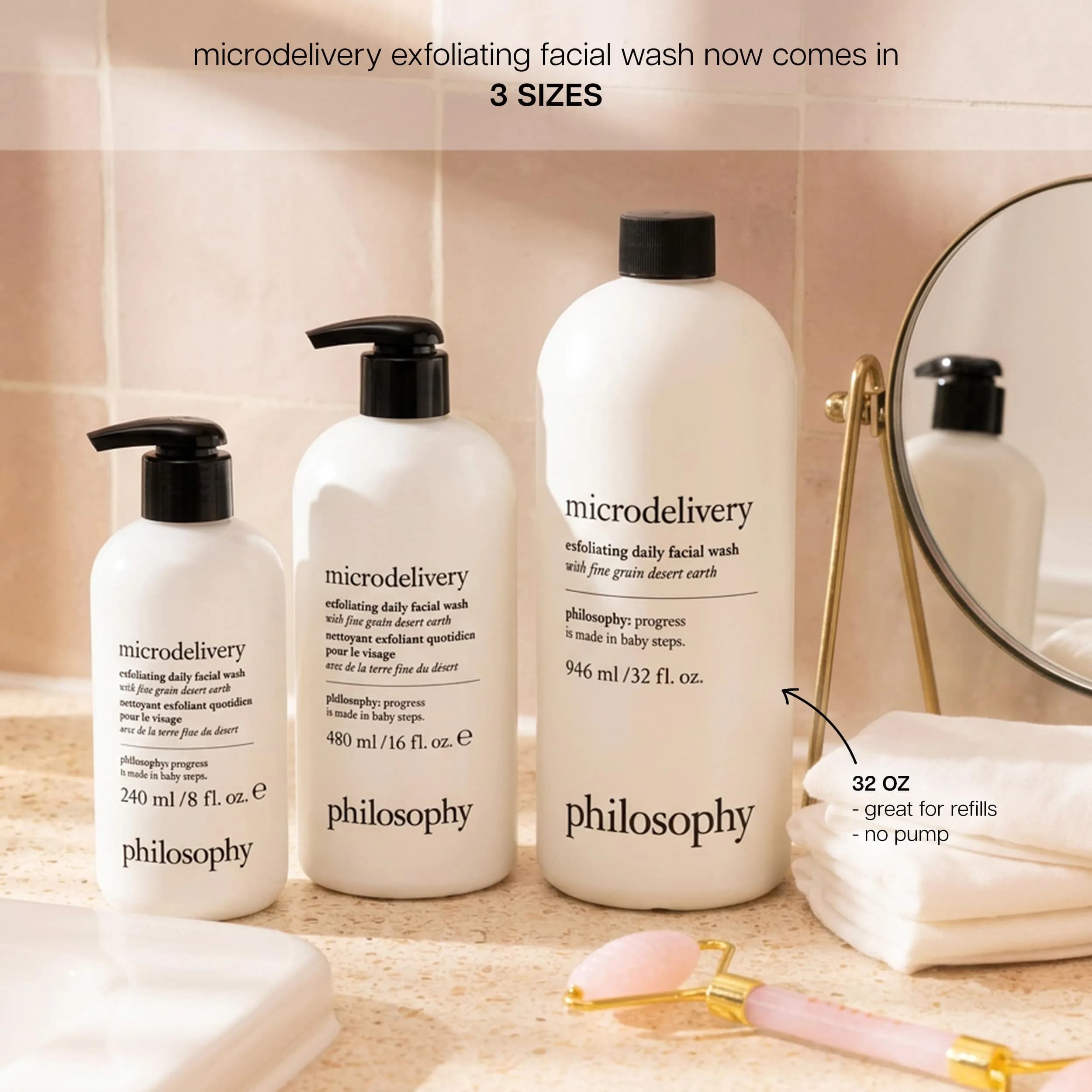 philosophy microdelivery Exfoliating Daily Facial Wash 237ml (8 Fl Oz) | Gentle Amino Acids & Desert Earth for Smooth Skin - view 6
