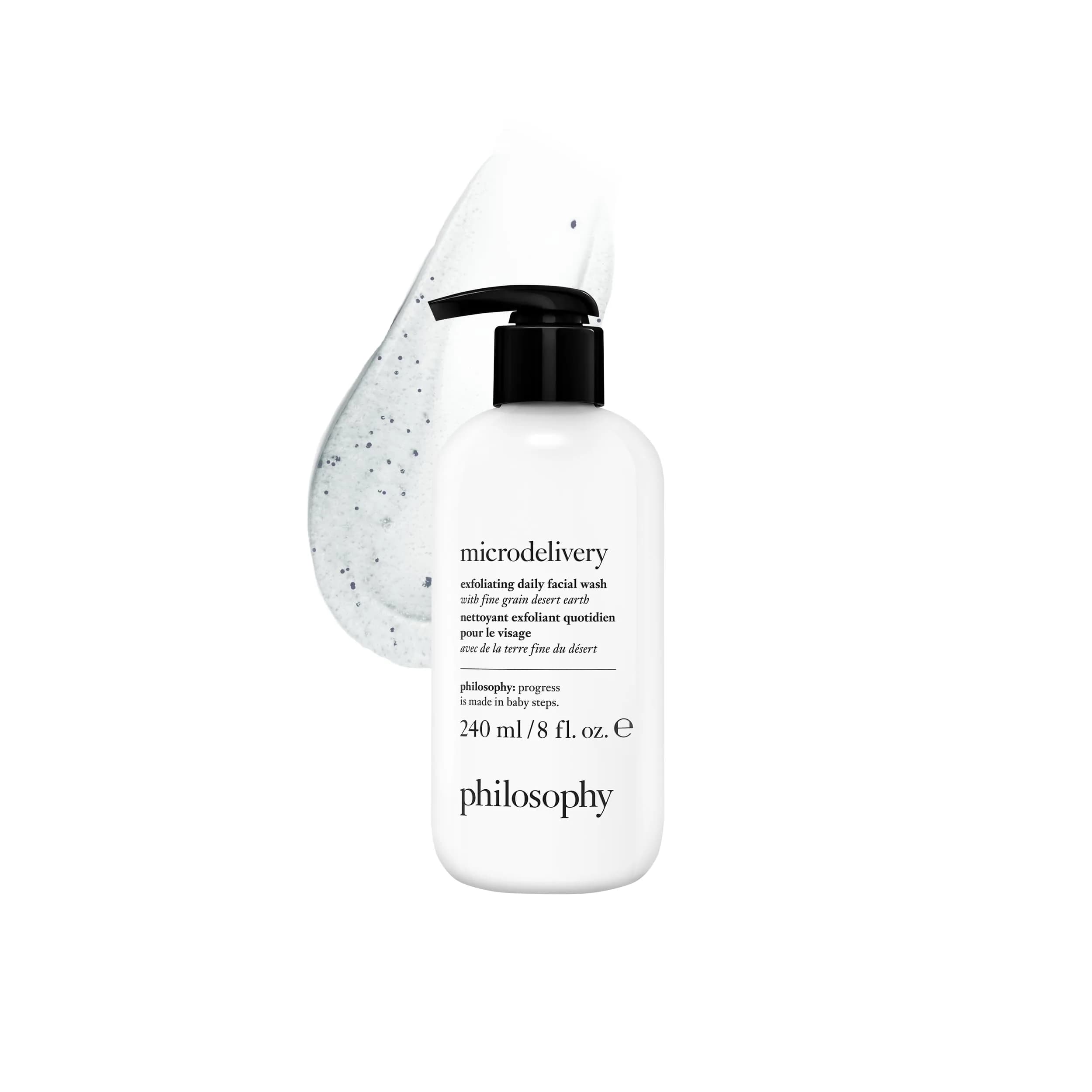 philosophy microdelivery Exfoliating Daily Facial Wash 237ml (8 Fl Oz) | Gentle Amino Acids & Desert Earth for Smooth Skin - main product image