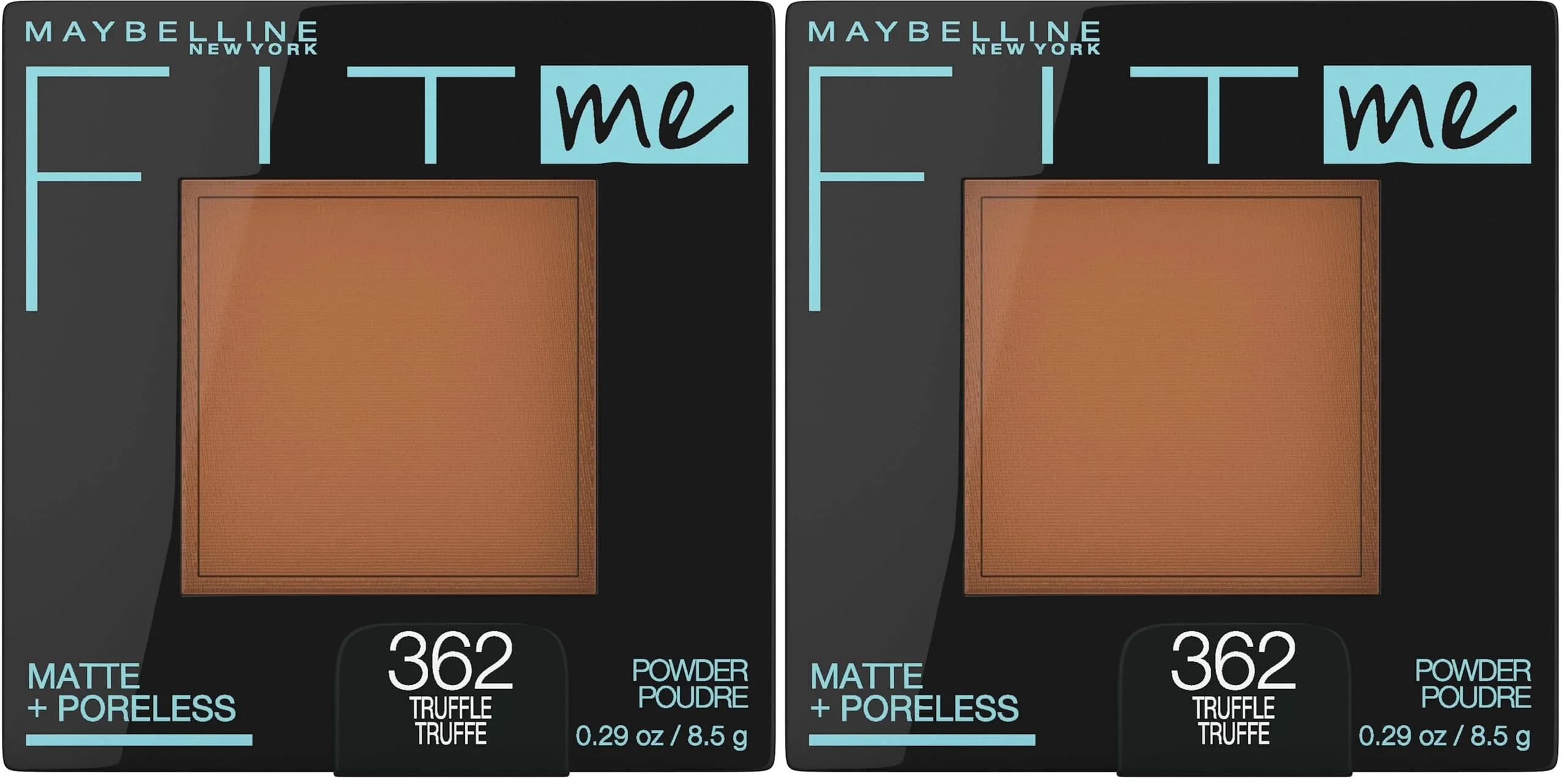 Maybelline Fit Me Matte + Poreless Pressed Face Powder Makeup, Truffle, 0.58 oz (18 g) (Pack of 2) | Controls Shine for Oily Skin - main product image