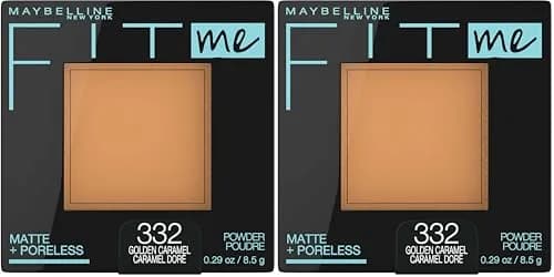 Maybelline Fit Me Matte + Poreless Pressed Face Powder Makeup Golden Caramel 18g (0.63 Oz Pack of 2) | Shine Control for Normal to Oily Skin thumbnail 1