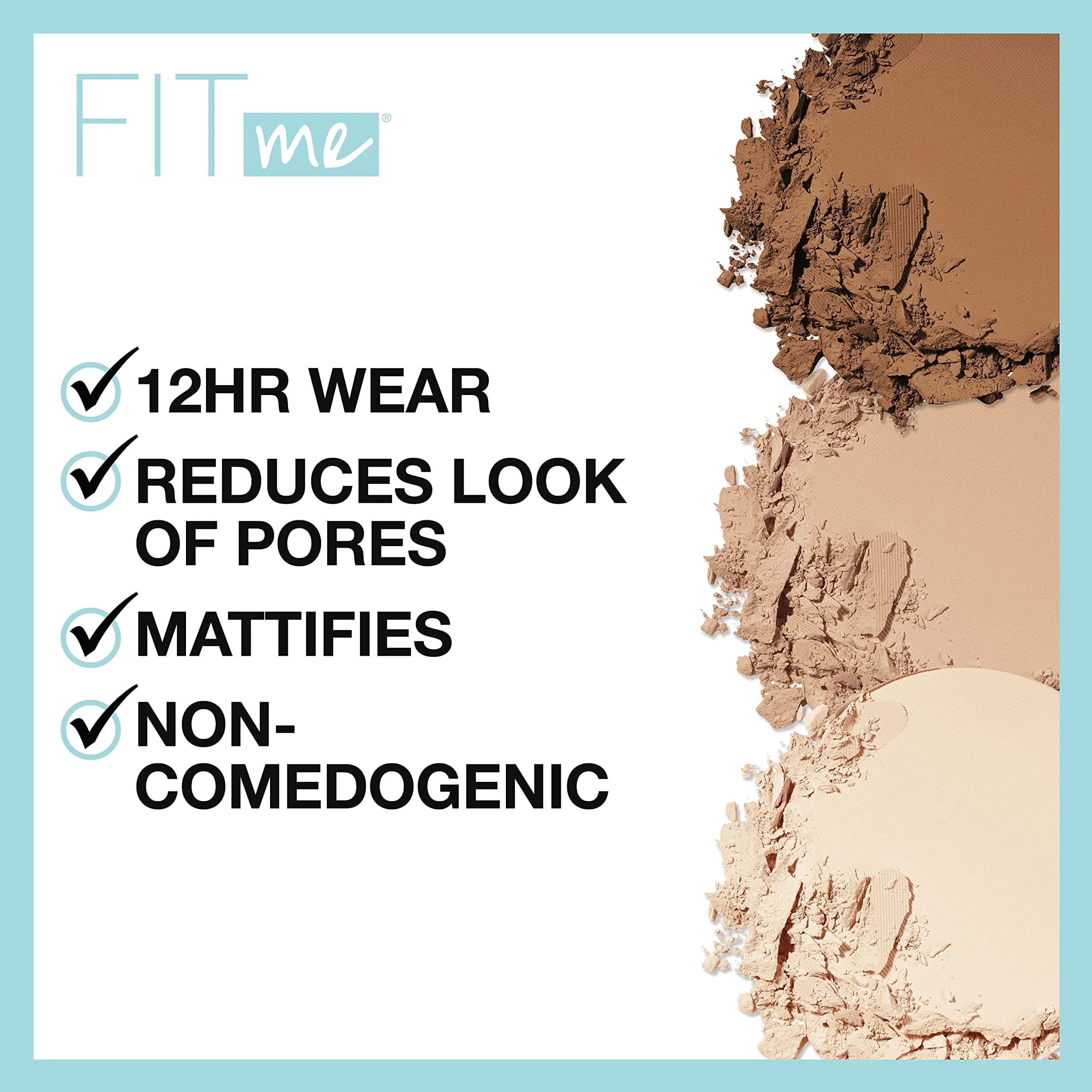 Maybelline Fit Me Matte + Poreless Pressed Face Powder Makeup Golden Caramel 18g (0.63 Oz Pack of 2) | Shine Control for Normal to Oily Skin - view 4