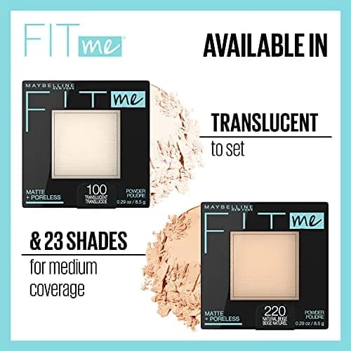 Maybelline Fit Me Matte + Poreless Pressed Face Powder Makeup Golden Caramel 18g (0.63 Oz Pack of 2) | Shine Control for Normal to Oily Skin thumbnail 5